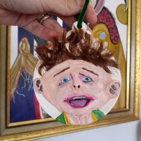 Drop Dead Fred 4 Inch Wooden Ornament - Picture 4 of 5